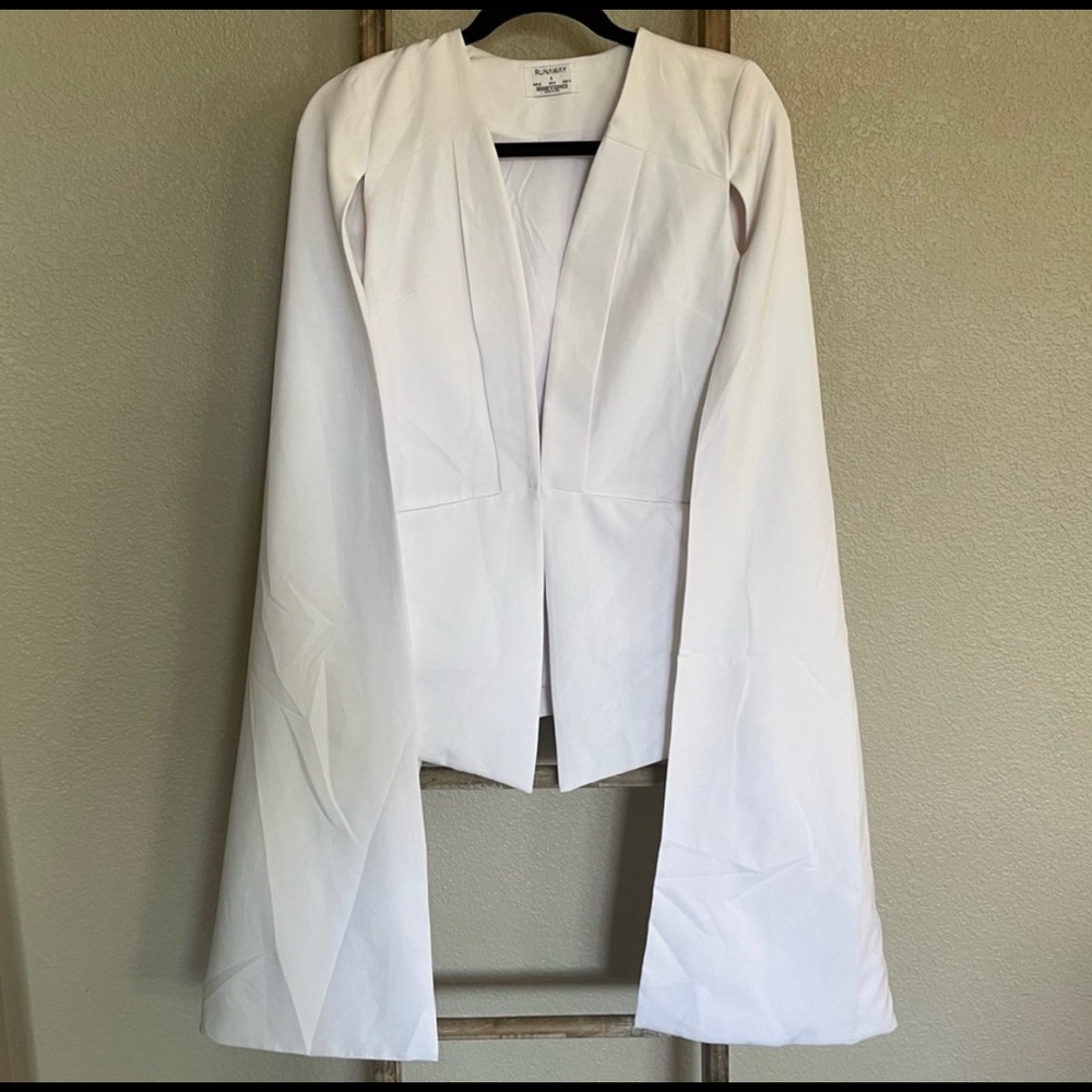 Runway The Label white bridal cape blazer (please read description!)